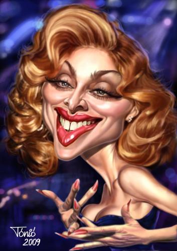 Cartoon: Madonna (medium) by Tonio tagged caricature,portrait,funny,picture,karikatur,music,musik,singer,star,madonna,popstar,louise,veronica,ciccone,karikatur,karikaturen,madonna,star,berühmt,promi,berühmtheit,prominent,prominente,musik,sängerin,sänger,portrait,frau