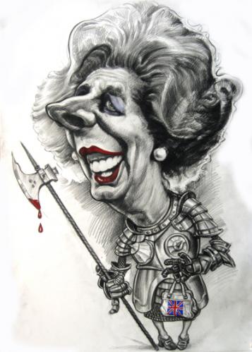 Cartoon: Margaret Thacher (medium) by Tonio tagged caricature,portrait,politician,english,greatbritanny