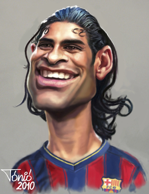 Cartoon: Rafael Marquez FC Barcelona (medium) by Tonio tagged football