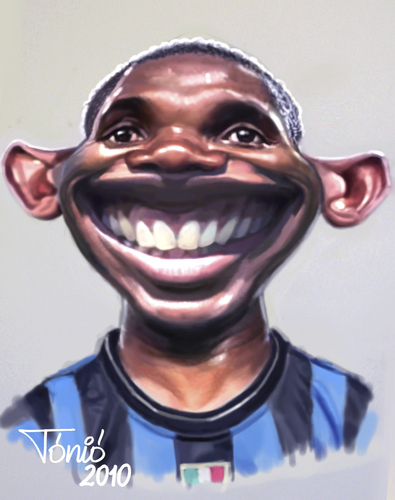 Cartoon: Samuel Etoo FC Internacionale (medium) by Tonio tagged football