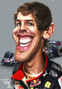 Cartoon: Sebastian Vettel (small) by Tonio tagged german,deutsch,formula1,red,bull,racing,hockenheim