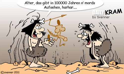 Cartoon: Neulich in der Steinzeithöhle (medium) by svenner tagged daily,fun,steinzeit,höhlenmalerei,fake,joke,witz