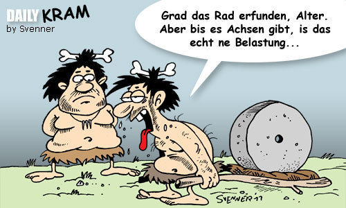 Cartoon: Rad ohne Achse (medium) by svenner tagged daily,fun,erfindungen