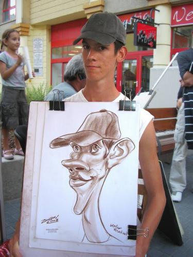 Cartoon: Live caricature (medium) by zsoldos tagged live