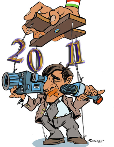 Cartoon: New year (medium) by zsoldos tagged media