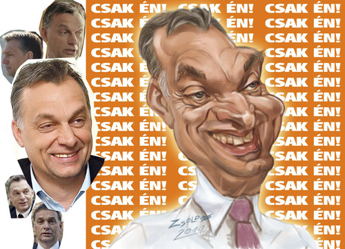 Cartoon: Viktor Orban (medium) by zsoldos tagged portrait,hungary,politician