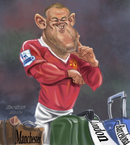 Cartoon: Wayne Rooney (medium) by zsoldos tagged sport,football,soccer
