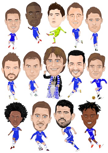 Cartoon: Chelsea champions (medium) by Vandersart tagged chelsea