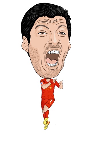 Cartoon: Suarez Liverpool Legend (medium) by Vandersart tagged liverpool,cartoons,caricatures