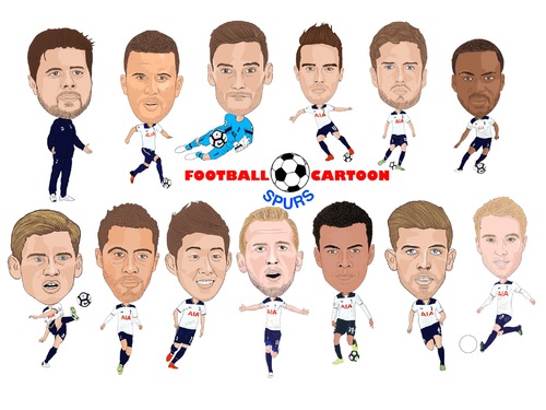 Cartoon: Tottenham Team (medium) by Vandersart tagged tottenham,cartoons,caricatures