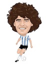 Cartoon: Maradona Cartoon (small) by Vandersart tagged cartoon,caricatures