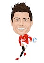 Cartoon: Ronaldo Manchester United (small) by Vandersart tagged manchester,united,cartoons,caricatures