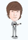 Cartoon: The Beatles John Lennon (small) by Vandersart tagged beatles,cartoons,caricatures