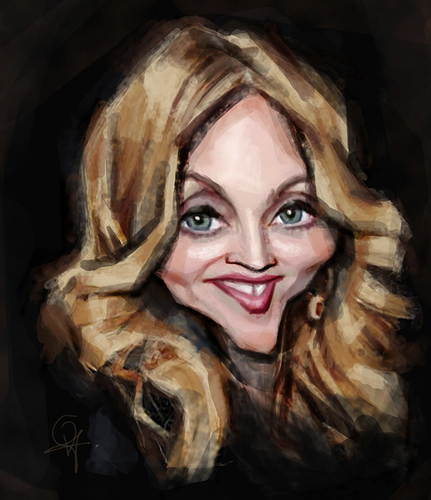 Cartoon: Madonna (medium) by Vera Gafton tagged madonna,caricature,portrait,digital,color,singer,artist,celebrity