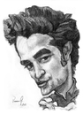 Cartoon: Robert Pattinson (small) by Vera Gafton tagged caricature portrait pencil drawing