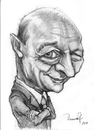 Cartoon: Traian Basescu (small) by Vera Gafton tagged caricature portrait pencil drawing
