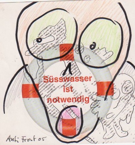 Cartoon: artbezogen  artkrank  mittellos (medium) by ANTIFROSTBERN tagged umgänglich,spruchbezogen,mittellos