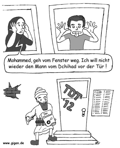 Cartoon: Mohammed-Karikatur (medium) by TDT tagged streit,islam,dschihad,karikaturen,mohamed,mohammed