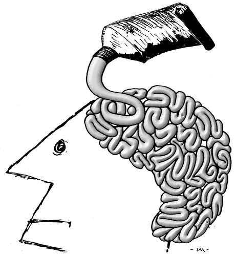 Cartoon: brainpaste (medium) by zu tagged paste,brain