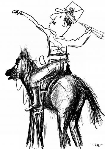 Cartoon: horse (medium) by zu tagged horse
