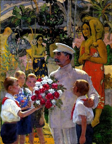 Cartoon: Stalin in Tahiti (medium) by zu tagged stalin,tahiti