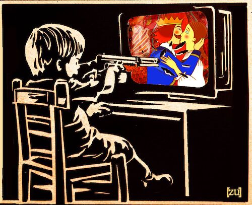 Cartoon: Toy (medium) by zu tagged toy,child,hate,killer