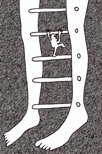 Cartoon: Up (medium) by zu tagged up,ladder