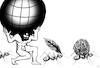 Cartoon: Atlas (small) by zu tagged atlas,ant,load