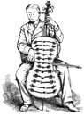 Cartoon: cellist (small) by zu tagged cellist,music,ornament