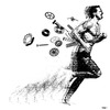 Cartoon: Running (small) by zu tagged running,time,sport