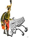 Cartoon: Steed (small) by zu tagged steed,hussar,shopping,car,trolley