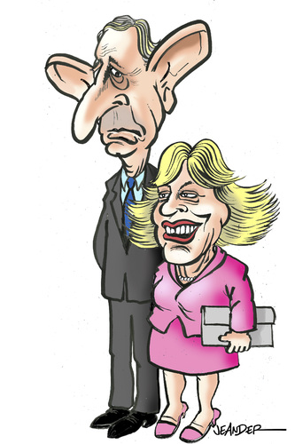 Cartoon: The Prince and the Duchess (medium) by jeander tagged the,cornwall,duchess,camilla,wales,prince,charles,royalties,prince charles,england,prince wales,camilla,cornwall,prince,charles,wales