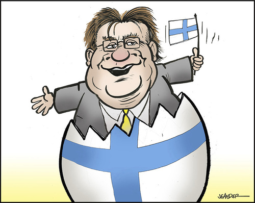 Cartoon: Timo Soini (medium) by jeander tagged timo,soini,finland,finnland,election,true,finns,party,timo soini,finnland,politiker,timo,soini