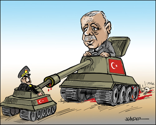Cartoon: Turkey coup (medium) by jeander tagged erdogan,turkey,military,coup,erdogan,turkey,military,coup