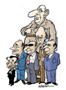 Cartoon: French presidents (small) by jeander tagged france,presidents,de,gaulle,nicolas,sarkozy,jacques,chirac,georges,pompidou,val