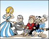 Cartoon: Greece squeese 2 (small) by jeander tagged greece loan debt papademos merkel sarkosy imf lagarde ecb
