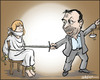 Cartoon: Hungary and the Goddess of Justi (small) by jeander tagged hungary justice law viktir orban