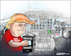 Cartoon: In the cockpit (small) by jeander tagged trump president donald us