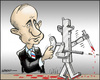 Cartoon: Russia and the Syrian warmachine (small) by jeander tagged russia,syria,putin,baschar,al,assad,export,weapon