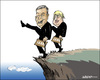 Cartoon: Silly walks (small) by jeander tagged silly,walks,referendum,eu,britain,nigel,farage,boris,johnson,leave