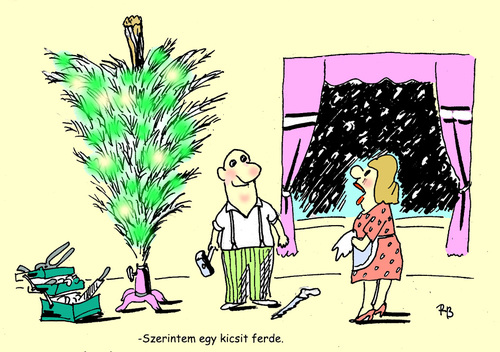 Cartoon: christmas tree (medium) by rakbela tagged xmas