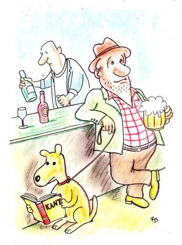 Cartoon: Kant (medium) by rakbela tagged rb,beer,dog,philosophy