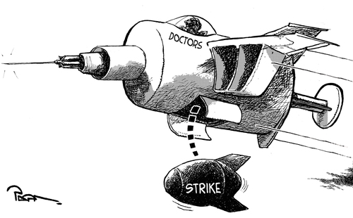 Cartoon: Doctors strike (medium) by Popa tagged dr12
