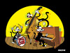 Cartoon: Jazz Cats (small) by signotime tagged jazz,musik,bühne,schlagzeug,bass,klavier,katze,cat,katzen,cats
