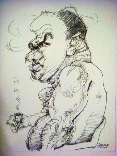 Cartoon: A NORMAL MAN SOCIETY (medium) by GOYET tagged heat,cartoon,impresion,sketh,drawin