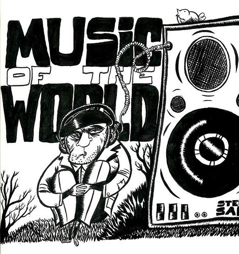 Cartoon: OLD MAN MUSIC FAN (medium) by Jorge Fornes tagged illustration