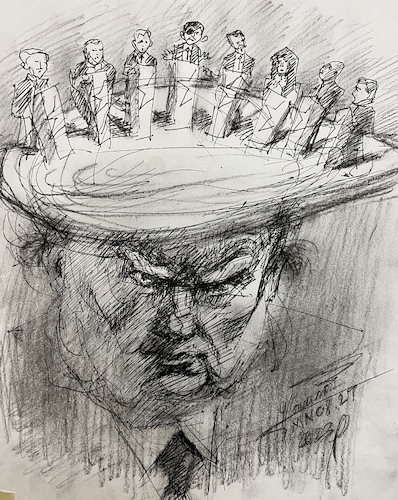 Cartoon: Repub Presidential Candidates 24 (medium) by ylli haruni tagged mugshot,trump,criminal,fascist