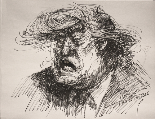 Cartoon: Trump Harmful Ignorant (medium) by ylli haruni tagged donald,trump,presidential,elections,gop,republicans
