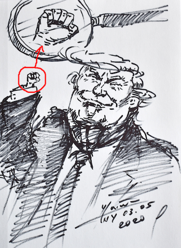 Cartoon: Trumps Iron Fist (medium) by ylli haruni tagged trump,donald,president,usa,moron,idiot,pervert
