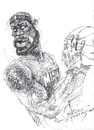 Cartoon: LeBron James (small) by ylli haruni tagged lebron,james,nba,basketball